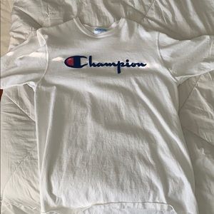 Large Champion Emboeidered Logo Tee